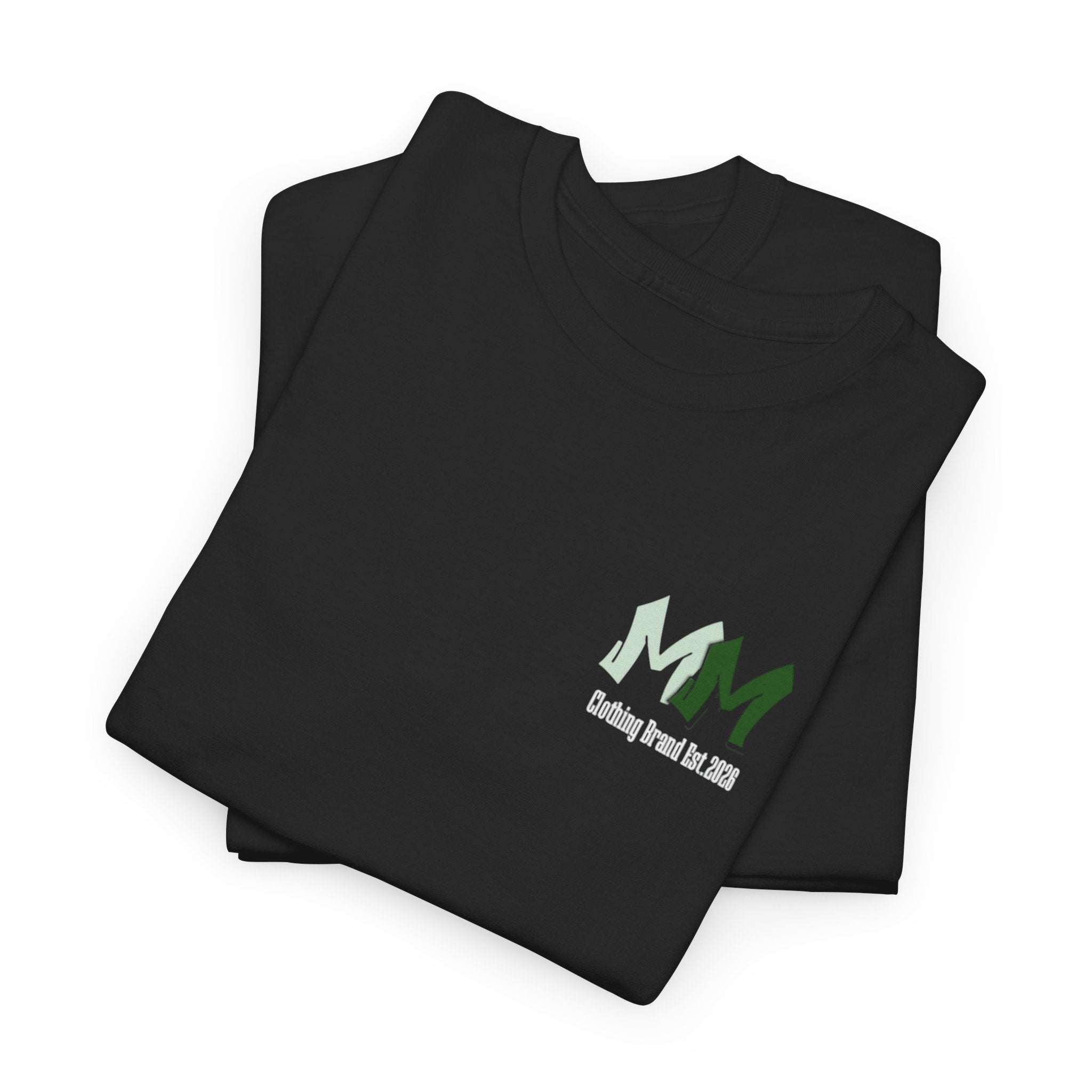 MM Green Logo T‑Shirt – Minimal Front Chest Graphic Tee