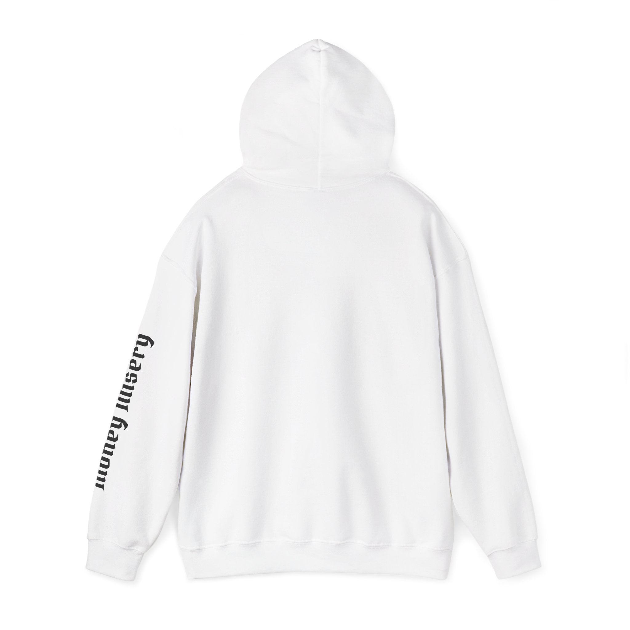 Aesthetic Pink or White Hoodie — "Money Misery" Graphic Pullover