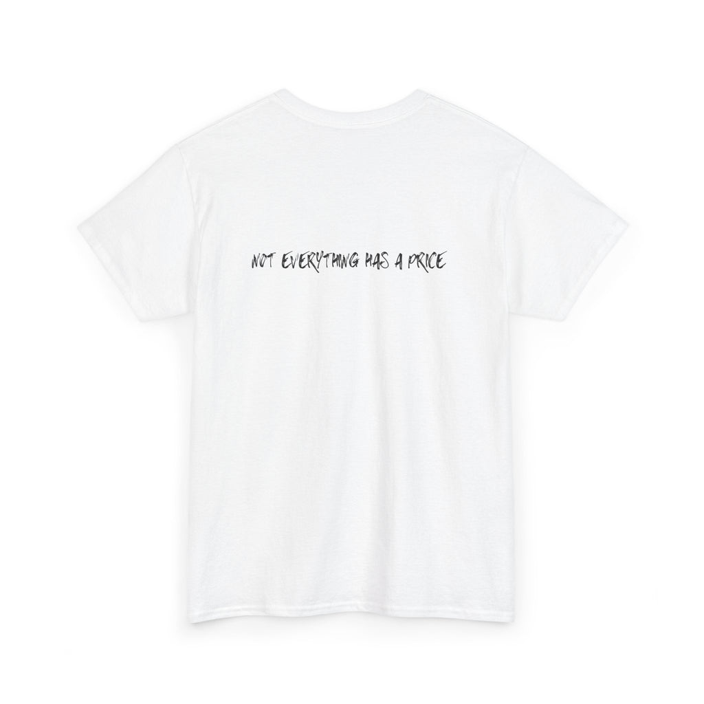 Graphic Tee — 'Money Misery / Not Everything Has a Price' Minimal Script T-Shirt