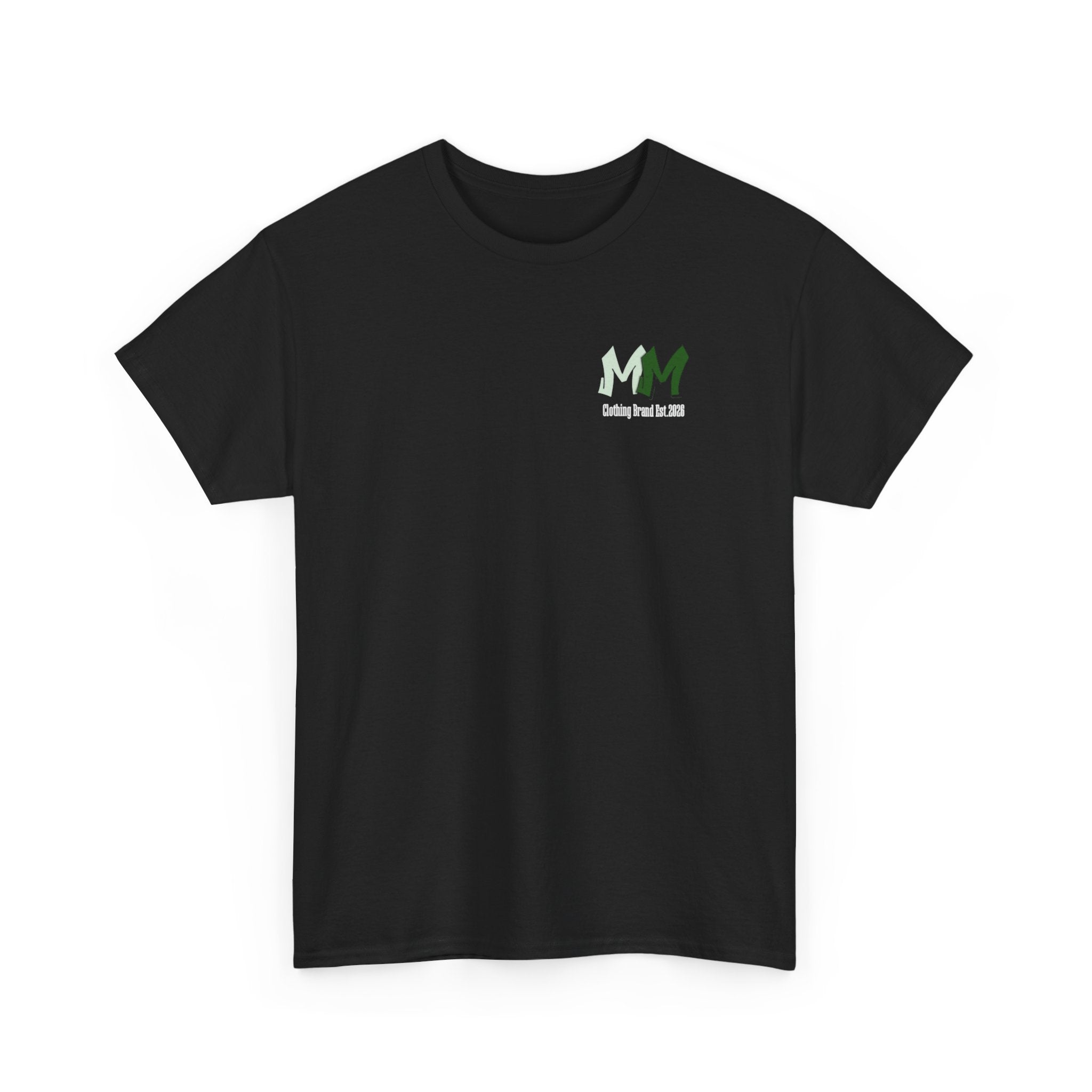 MM Green Logo T‑Shirt – Minimal Front Chest Graphic Tee