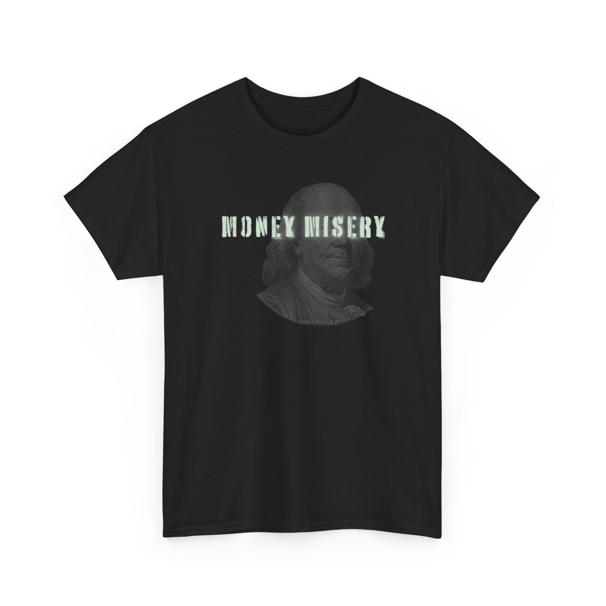 Money Misery Graphic Tee Glowing Benjamin