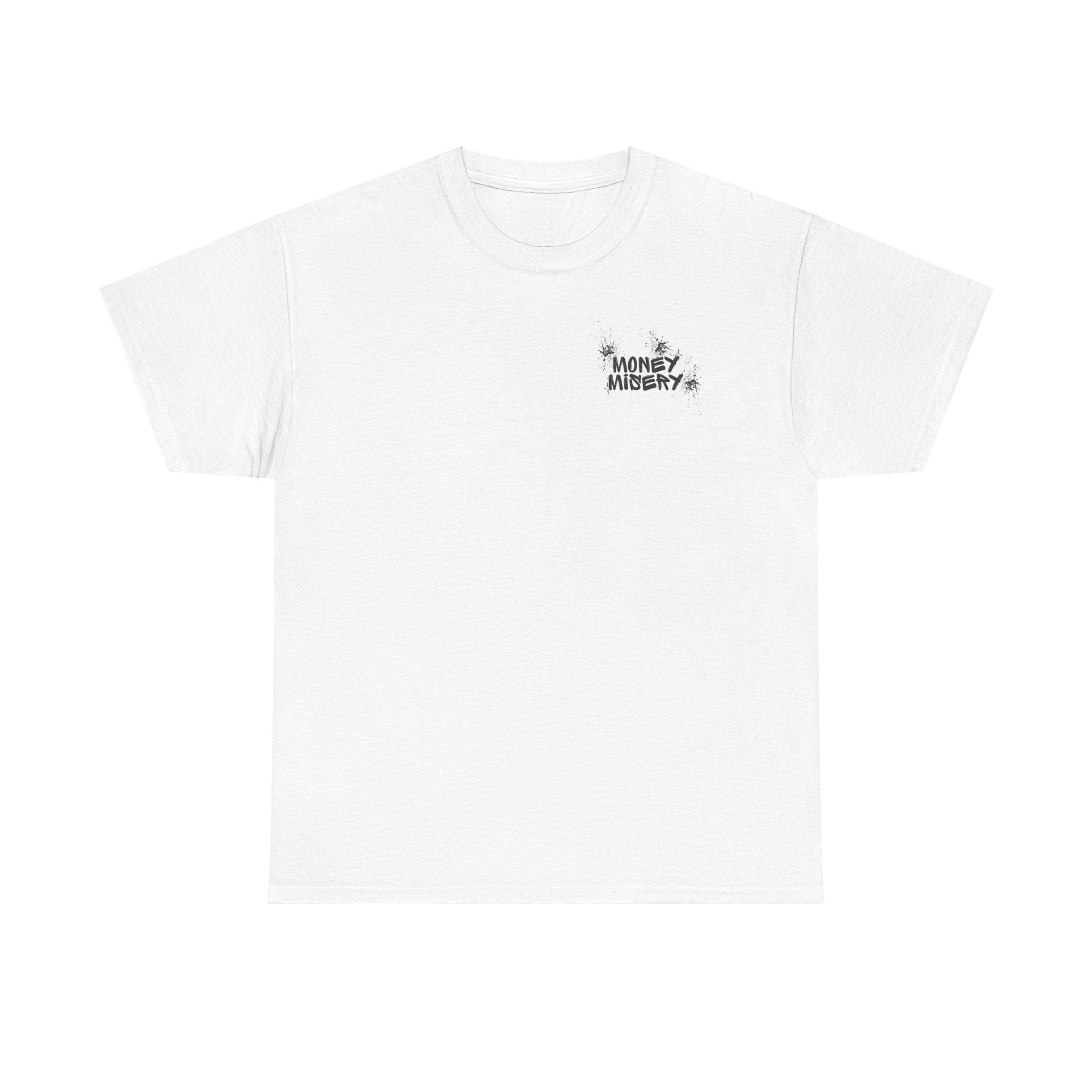 Graphic Tee — Minimalist Money Symbols Back Print ("Money Mistery")