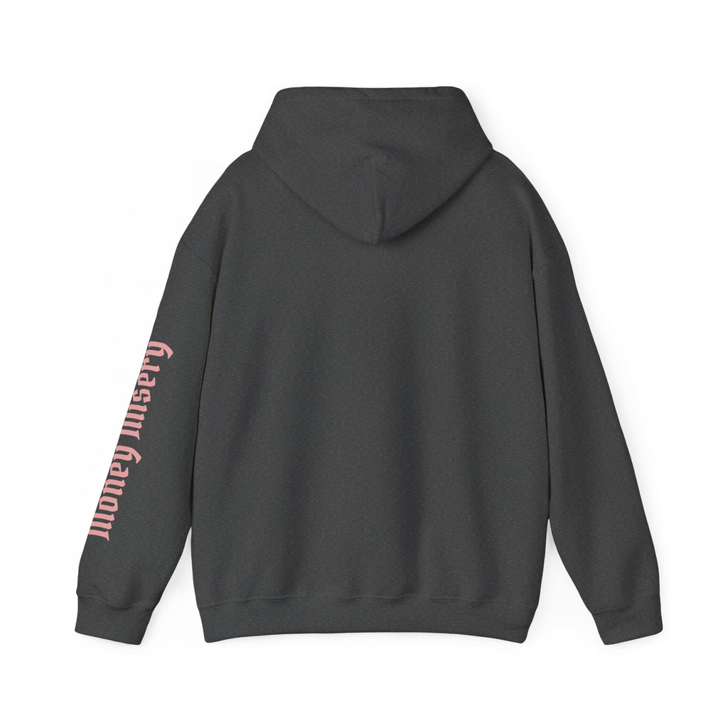 Aesthetic Pink or White Hoodie — "Money Misery" Graphic Pullover