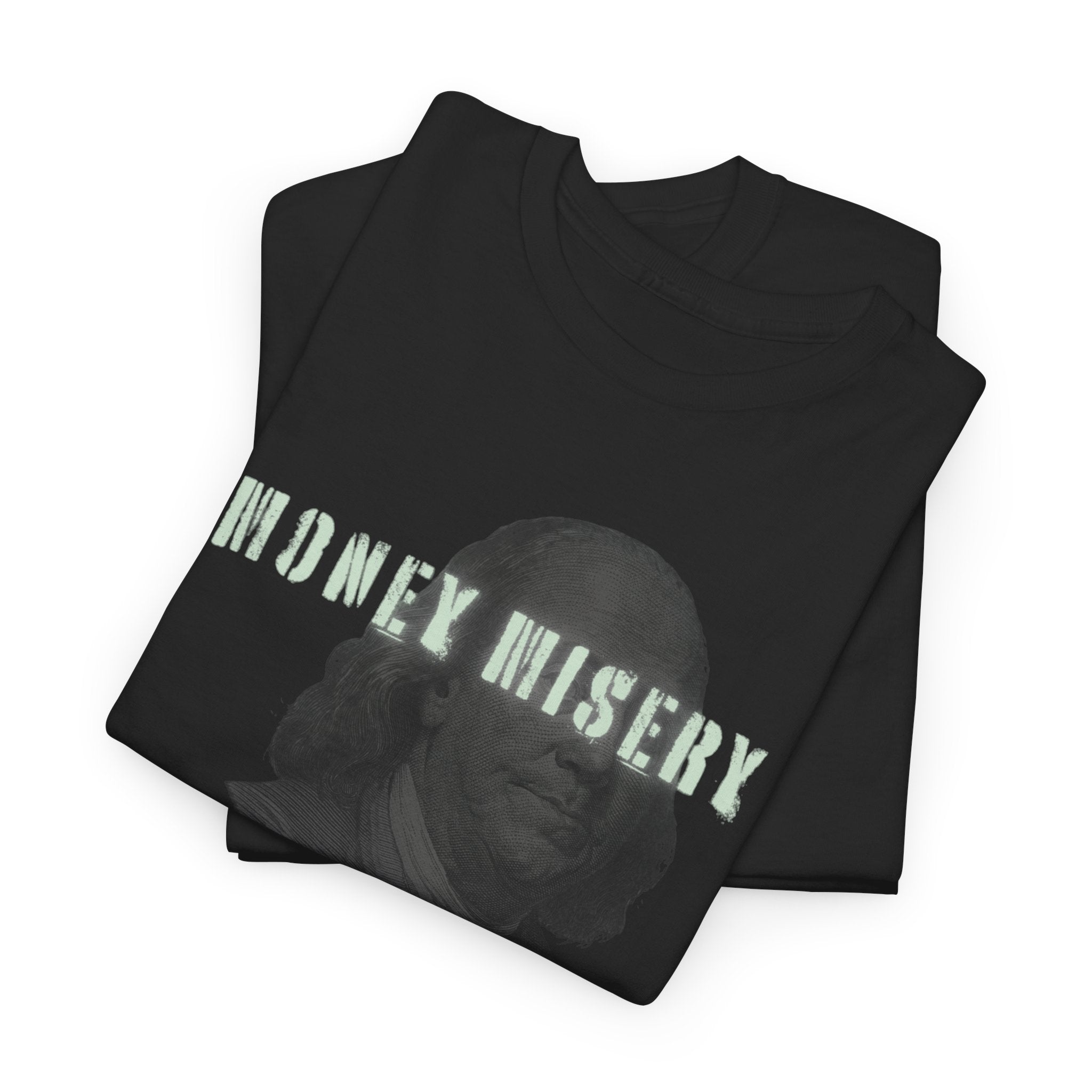 Money Misery Graphic Tee Glowing Benjamin