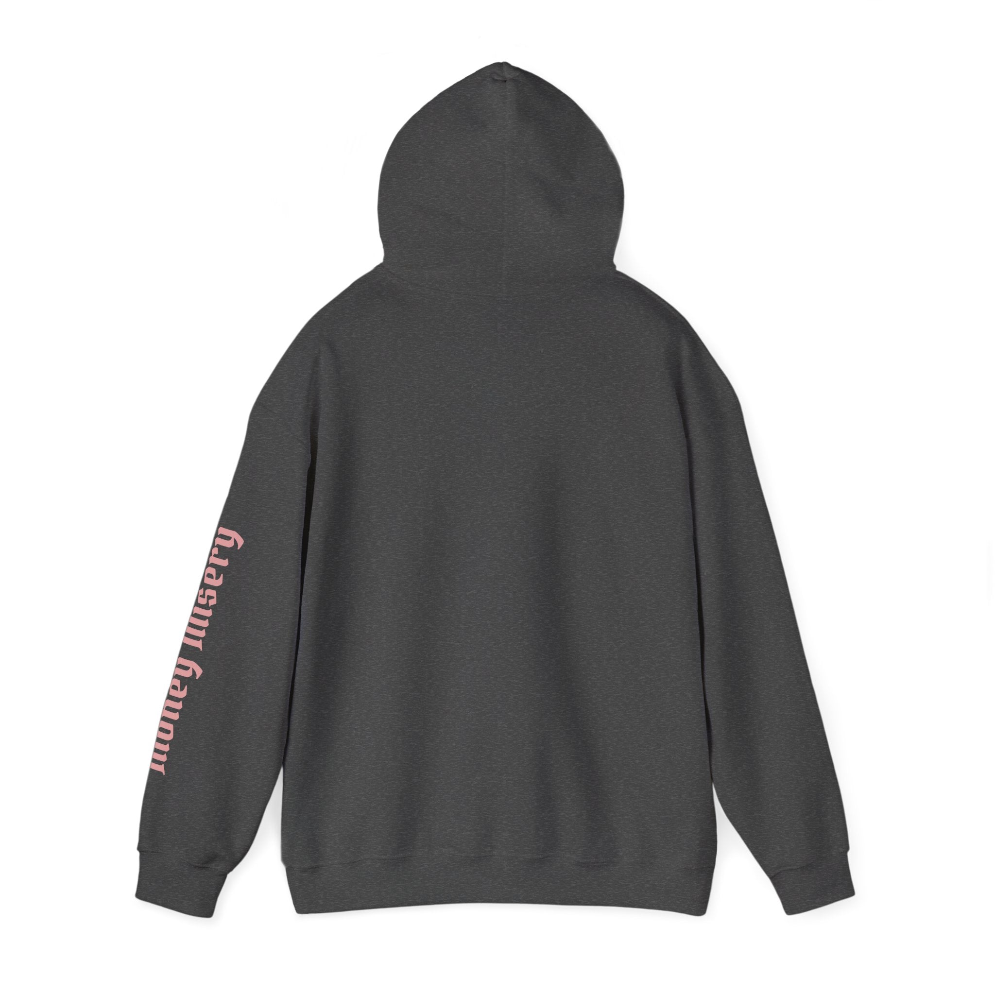 Aesthetic Pink or White Hoodie — "Money Misery" Graphic Pullover
