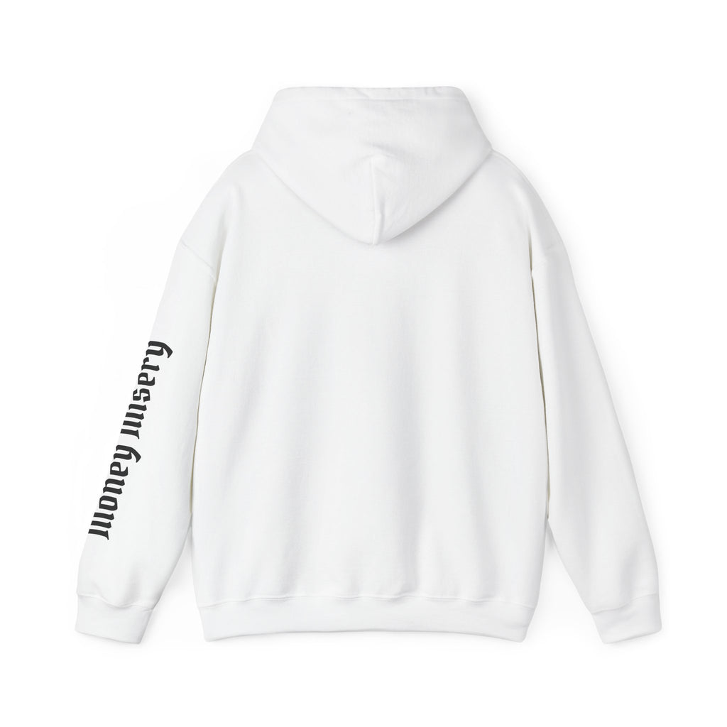 Aesthetic Pink or White Hoodie — "Money Misery" Graphic Pullover